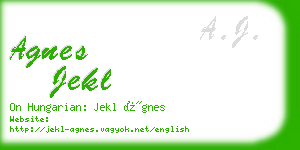 agnes jekl business card